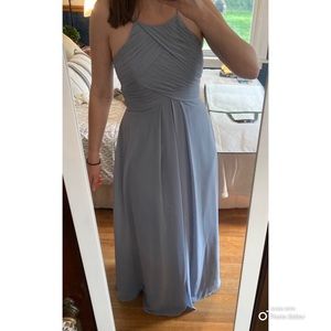 Azazie Ginger in Dusty Blue Bridesmaid Dress